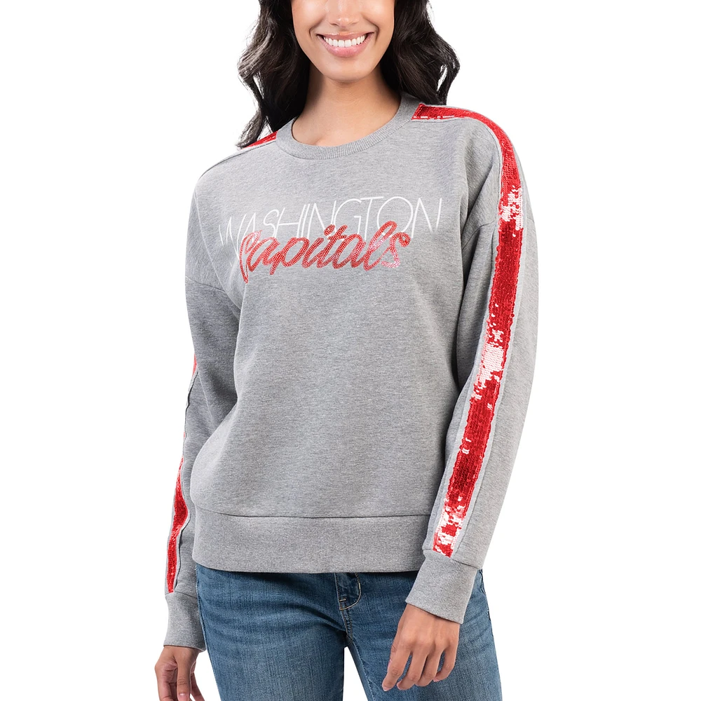 Sweat-shirt gris G-III 4Her par Carl Banks pour femmes, Washington Capitals Penalty Box
