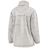 Women's G-III 4Her by Carl Banks Gray Washington Capitals Sherpa Quarter-Zip Pullover Jacket