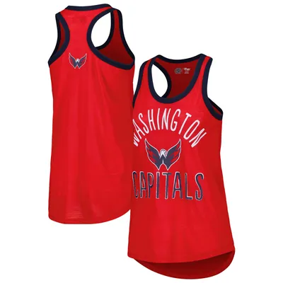 Washington Capitals G-III 4Her by Carl Banks Women's First Base Racerback Scoop Neck Tank Top - Red