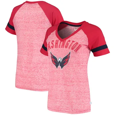 Washington Capitals G-III Sports by Carl Banks Women's Double Play V-Neck T-Shirt - Red