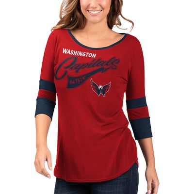 Women's G-III 4Her by Carl Banks Scarlet San Francisco 49ers Post Season Long  Sleeve V-Neck T-Shirt