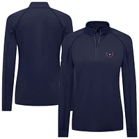 Women's Levelwear Navy Washington Capitals Kinetic Insignia Core Raglan Quarter-Zip Top