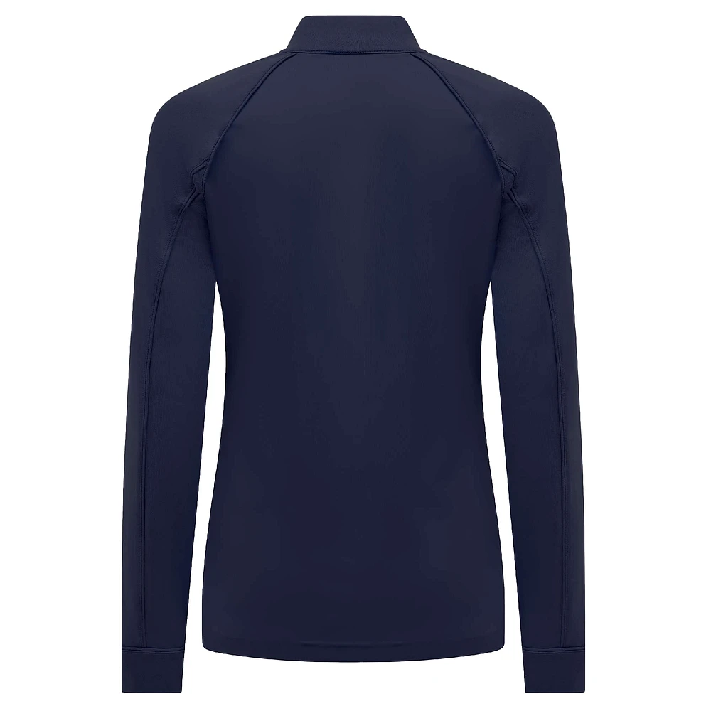 Women's Levelwear Navy Washington Capitals Kinetic Insignia Core Raglan Quarter-Zip Top