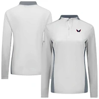 Women's Levelwear White Washington Capitals Moxie Insignia Core Quarter-Zip Top