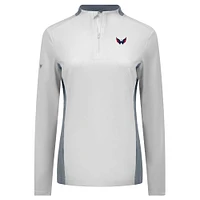 Women's Levelwear White Washington Capitals Moxie Insignia Core Quarter-Zip Top