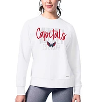 Women's MSX by Michael Strahan White Washington Capitals Millie Raglan Pullover Sweatshirt