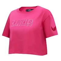 Women's Pro Standard Washington Capitals Triple Pink Cropped Boxy T-Shirt