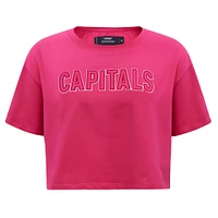 Women's Pro Standard Washington Capitals Triple Pink Cropped Boxy T-Shirt