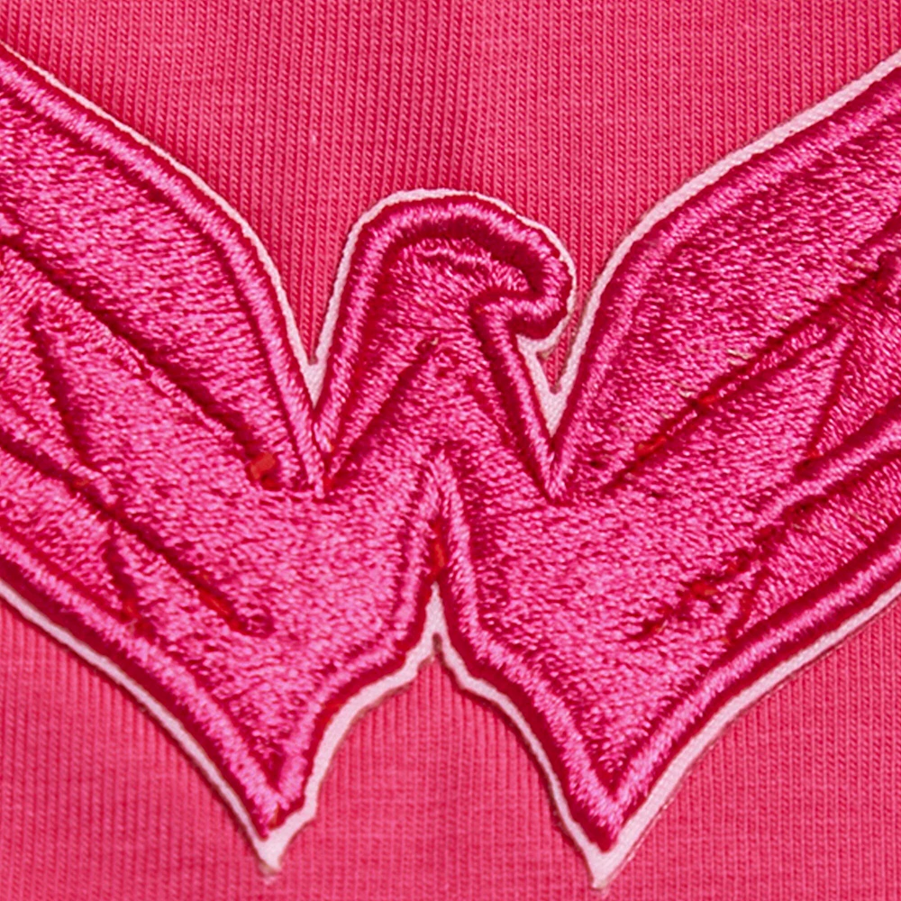 T-shirt carré court Pro Standard Washington Capitals triple rose pour femmes