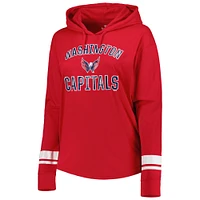 Veste à capuche rouge Washington Capitals colorblock Pullover pour femme