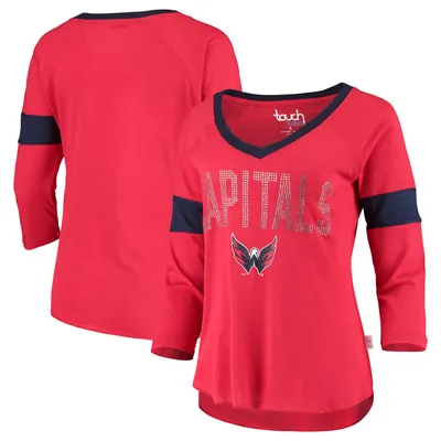 St. Louis Cardinals Touch Women's Ultimate Fan 3/4-Sleeve Raglan V-Neck  T-Shirt - Red