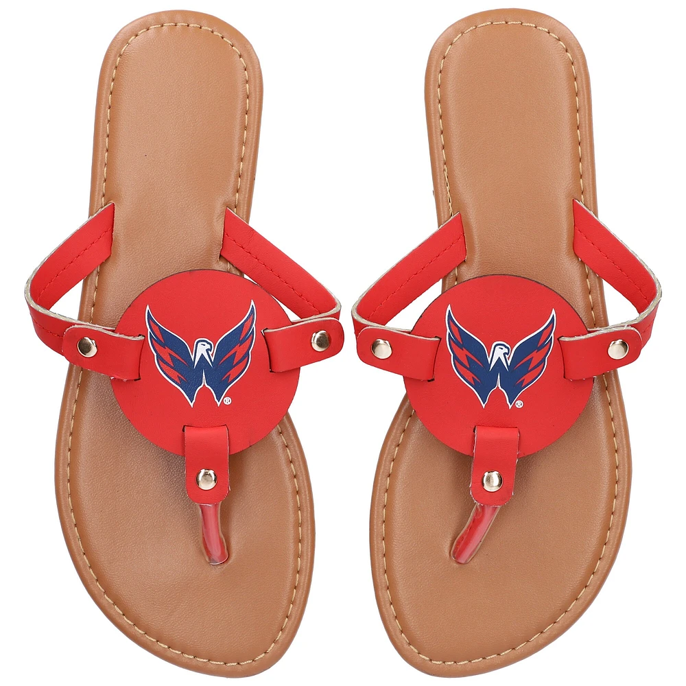 Women's Washington Capitals Die-Cut Logo Flip Flops