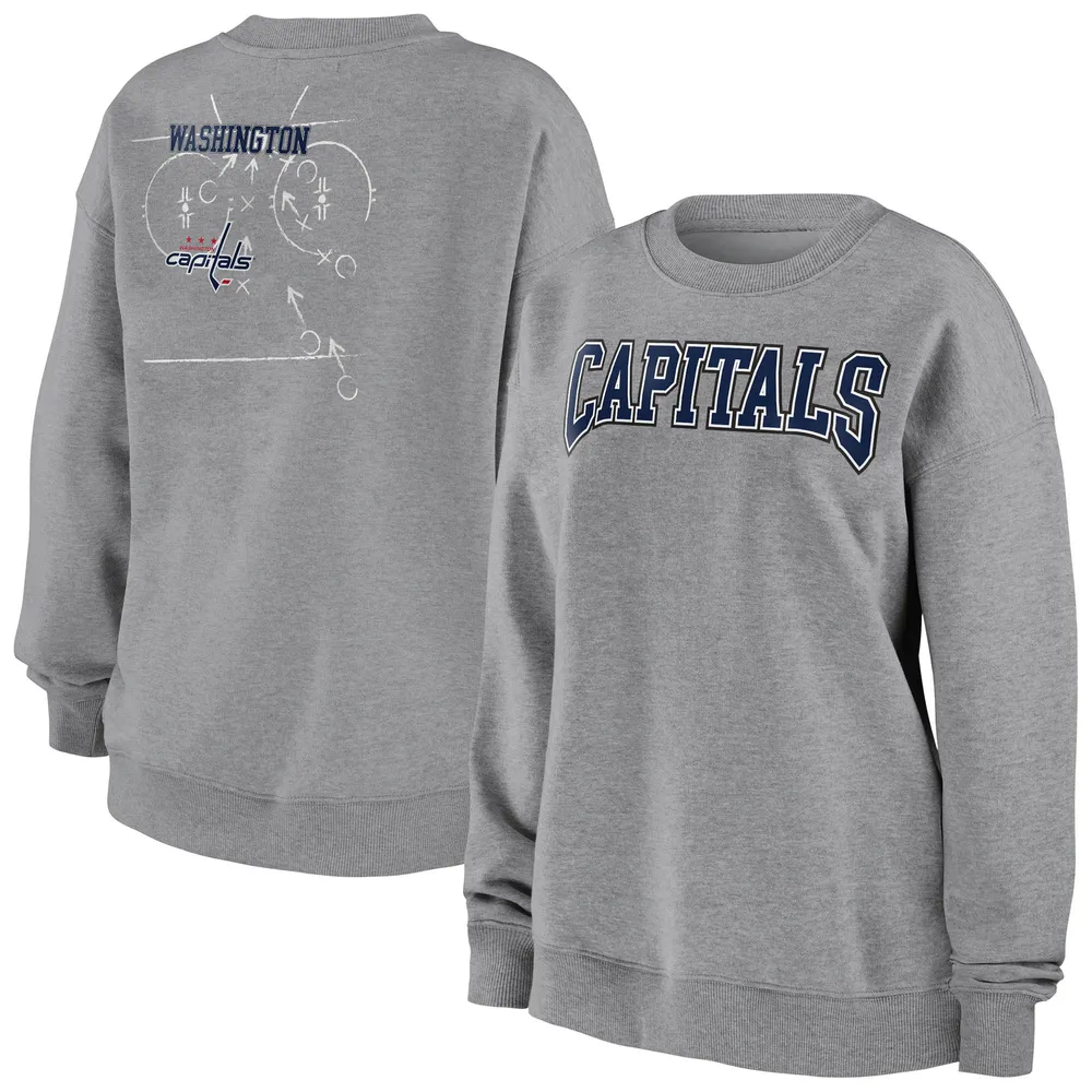 Women's WEAR by Erin Andrews Heathered Gray Washington Commanders Fleece  Pullover Hoodie