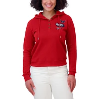 Women's WEAR by Erin Andrews  Red Washington Capitals Waffle-Knit Pullover Hoodie