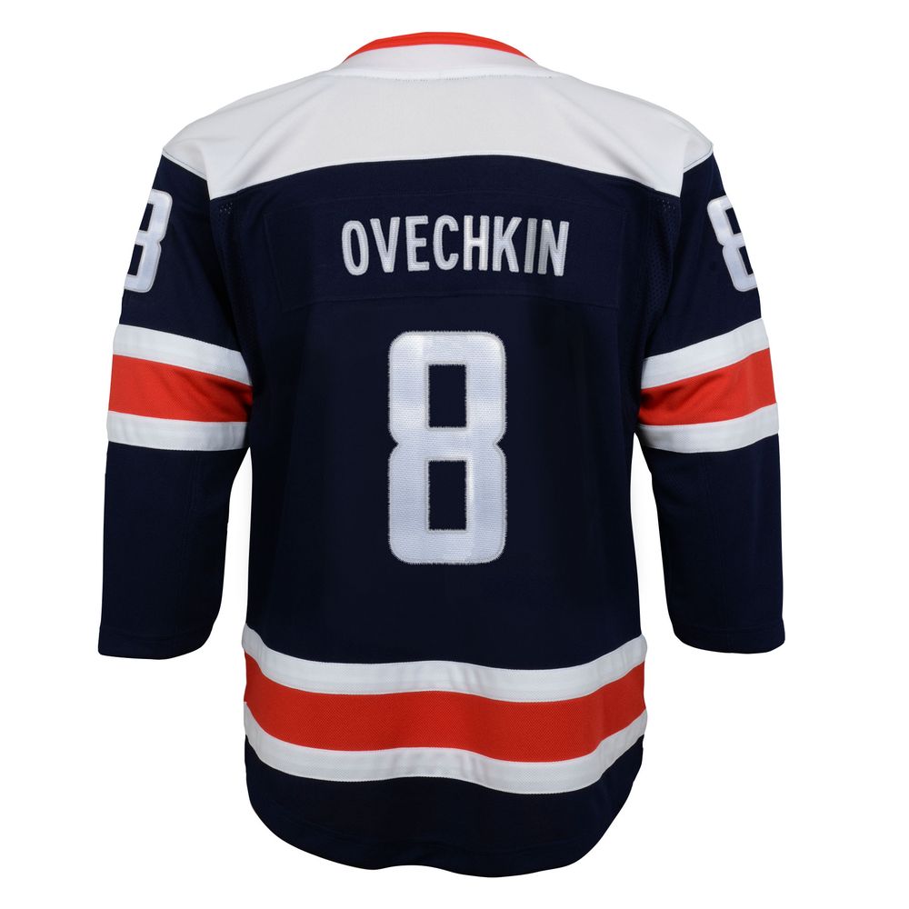 Youth Alexander Ovechkin Navy Washington Capitals 2020/21 Alternate