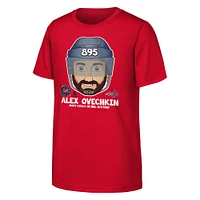 T-shirt rouge à l'effigie d'Alexander Ovechkin, meilleur buteur de tous les temps des Capitals Washington la LNH