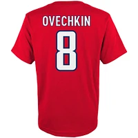 Junior Alexander Ovechkin Red Washington Capitals Nom et numéro du joueur - T-shirt