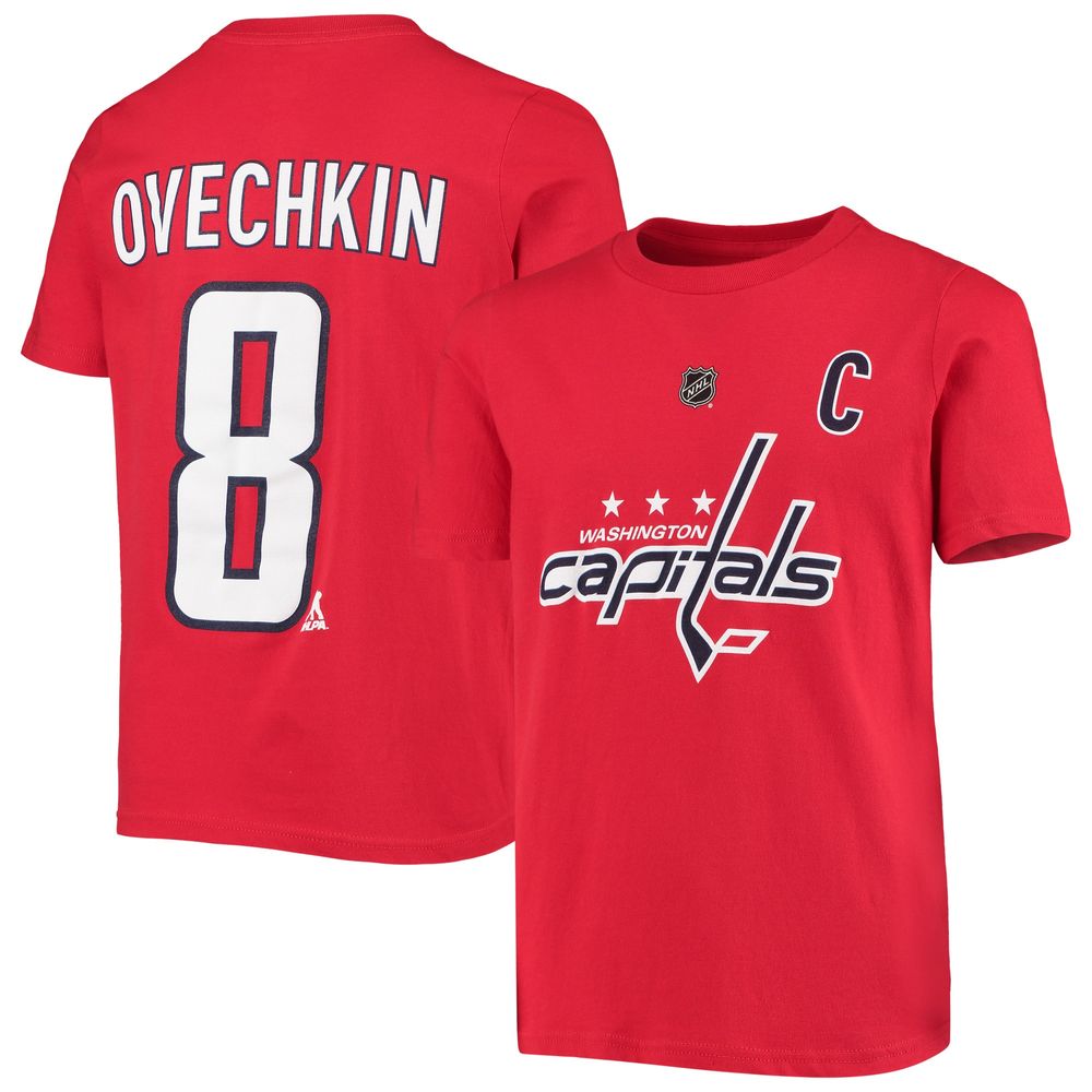 Youth Alexander Ovechkin Red Washington Capitals Player Name & Number