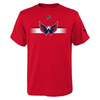 T-shirt rouge avec logo Pro authentique des Capitals de Washington Fanatics pour jeunes