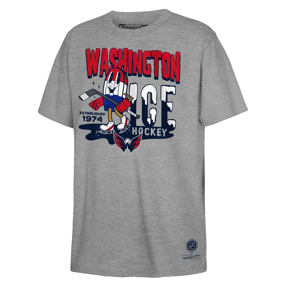 T-shirt gris Popsicle des Capitals de Washington Mitchell & Ness pour jeunes