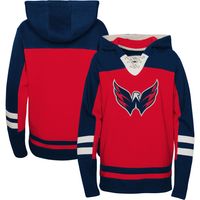 Youth Red Washington Capitals Ageless Revisited Home Lace-Up Pullover Hoodie