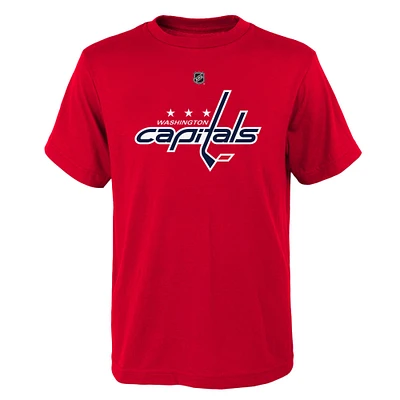 Youth Red Washington Capitals Primary Logo T-Shirt