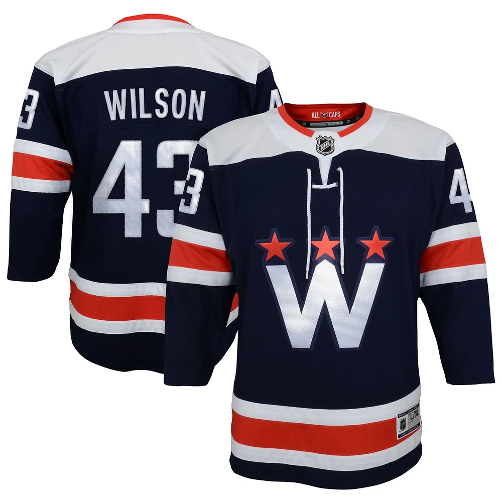 Maillot de joueur alternatif Premier Tom Wilson Navy Washington Capitals 2020/21 pour jeunes