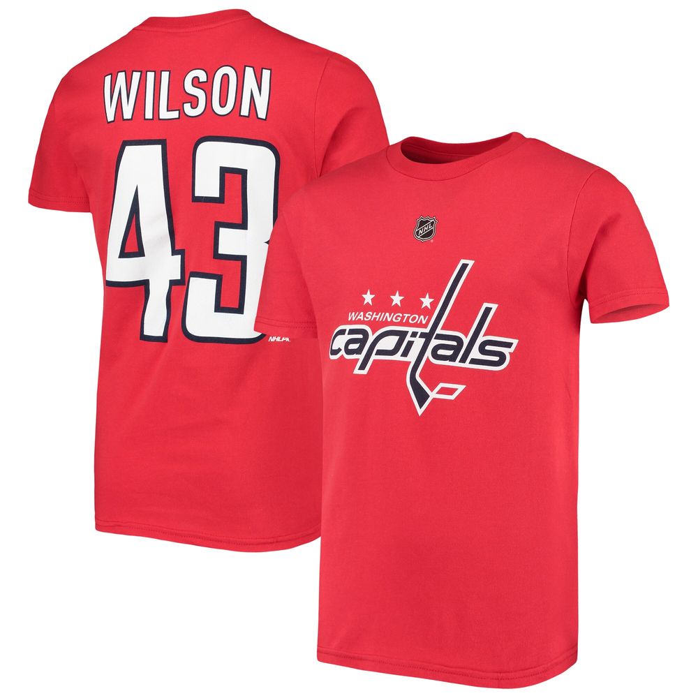 Youth Tom Wilson Red Washington Capitals Player Name & Number T-Shirt