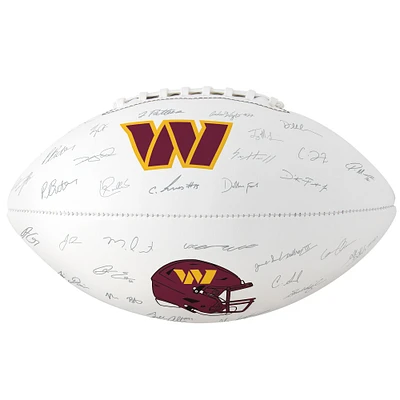 Ballon de football à signature autographe des commandants de Washington