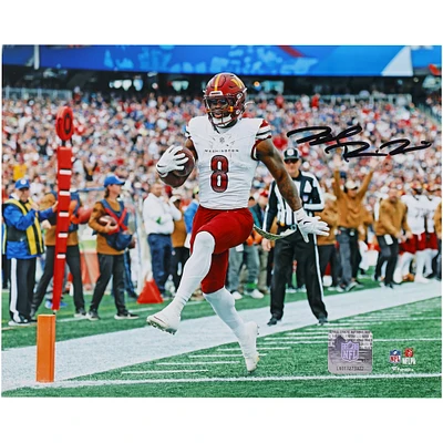 Brian Robinson Jr. Washington Commanders Photographie dédicacée en jersey blanc 20,3 x 25,4 cm