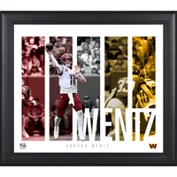 Lids Carson Wentz Washington Commanders Fanatics Authentic Framed 15 x 17  Player Collage with a Piece of Game-Used Ball