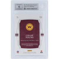 Chase Young Washington Commanders Autographed 2020 Panini National Treasures Stars & Stripes Nike Swoosh RPA #171 #2/3 BGS Authenticated 9/10 Rookie Card - 9,9,9,9.5 Subgrades