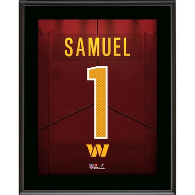 Plaque de joueur sublimée avec numéro de maillot de Deebo Samuel Sr des Washington Commanders (10,5" x 13")