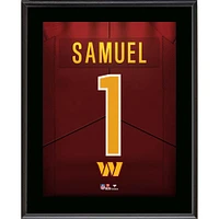 Plaque de joueur sublimée avec numéro de maillot de Deebo Samuel Sr des Washington Commanders (10,5" x 13")