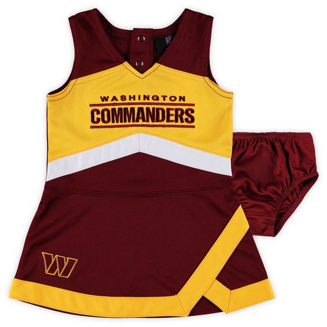 Ensemble robe pull et bloomer pour filles Washington Commanders Cheer Captain bordeaux