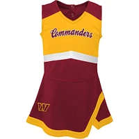 Girls Infant Burgundy Washington Commanders Cheer Captain Jumper Dress