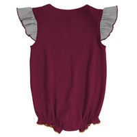 Girls Newborn & Infant Burgundy/Heathered Gray Washington Commanders All The Love Bodysuit Bib Booties Set