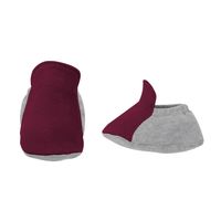 Girls Newborn & Infant Burgundy/Heathered Gray Washington Commanders All The Love Bodysuit Bib Booties Set