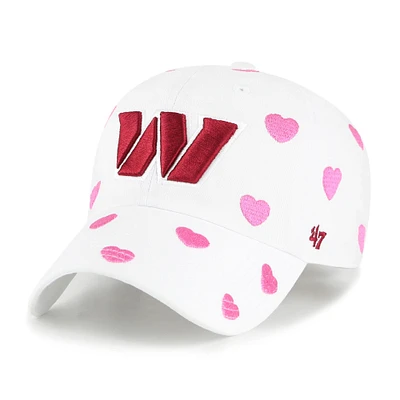 Girls Toddler '47 White Washington Commanders Surprise Clean Up Adjustable Hat