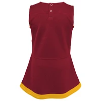 Girls Toddler Burgundy/Gold Washington Commanders Cheer Captain Jumper Dress