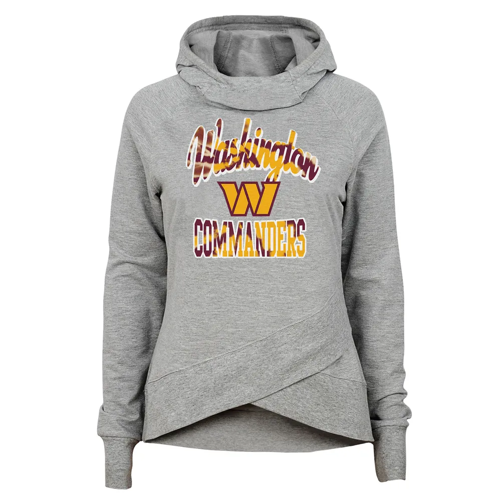 Girls Youth Heathered Gray Cleveland Browns Dye Hard Fan Funnel Neck  Pullover Hoodie