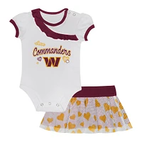 Infant  Washington Commanders Love My Team Bodysuit & Skirt Set