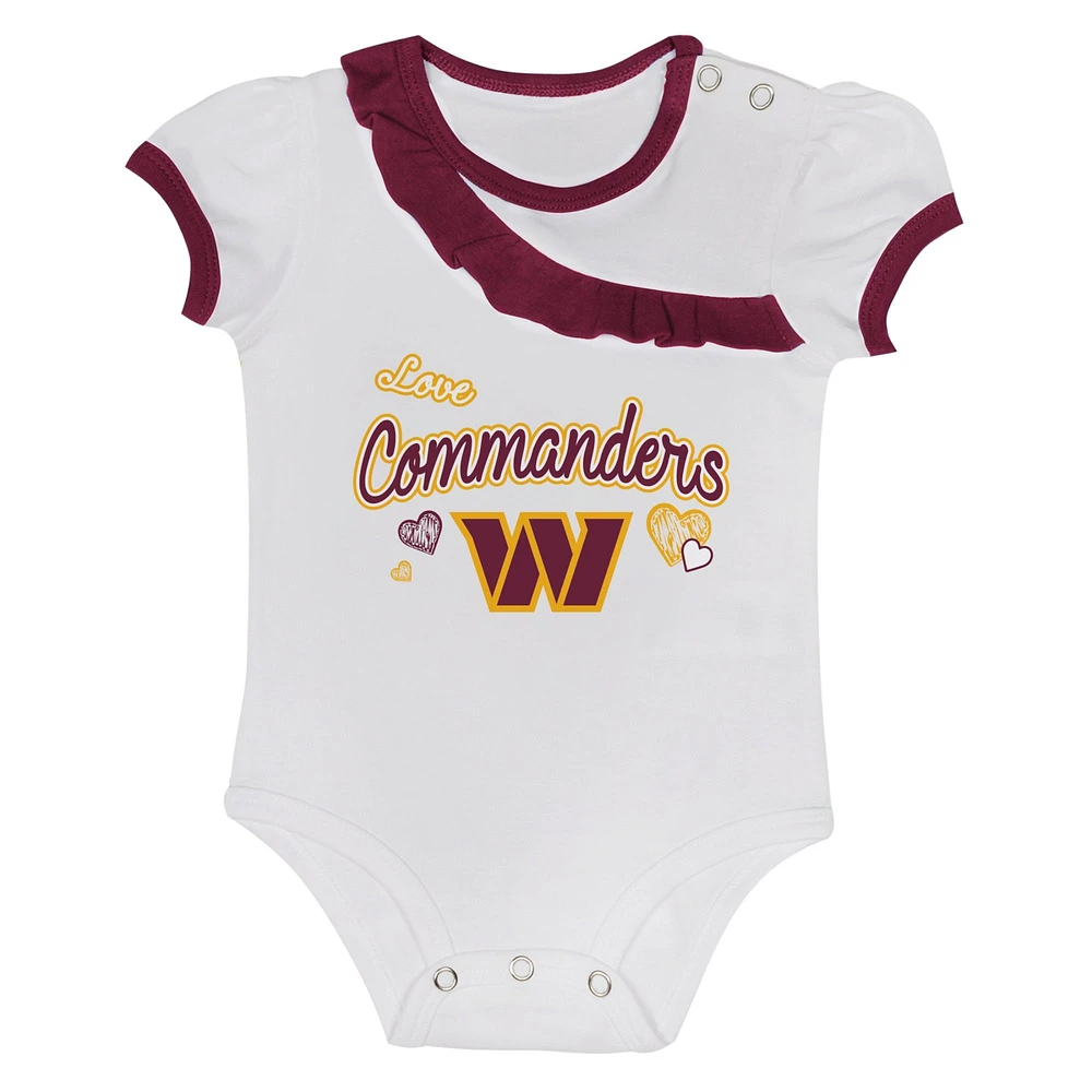 Infant  Washington Commanders Love My Team Bodysuit & Skirt Set