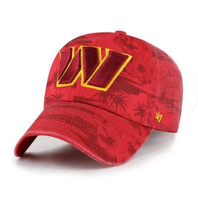 Casquette ajustable Washington Commanders Fiji Clean Up bordeaux '47 pour homme