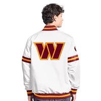 Men's Starter  White Washington Commanders Scout Full-Snap Varsity Jacket