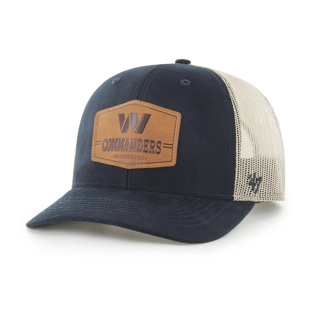 Lids Washington Commanders '47 Rawhide Trucker Adjustable Hat - Black/Natural