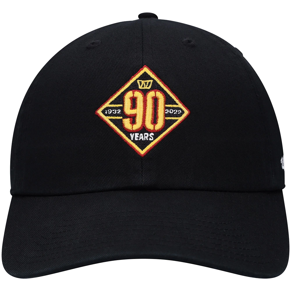 Casquette ajustable '47 Washington Commanders 90th Season Clean Up pour hommes, noire