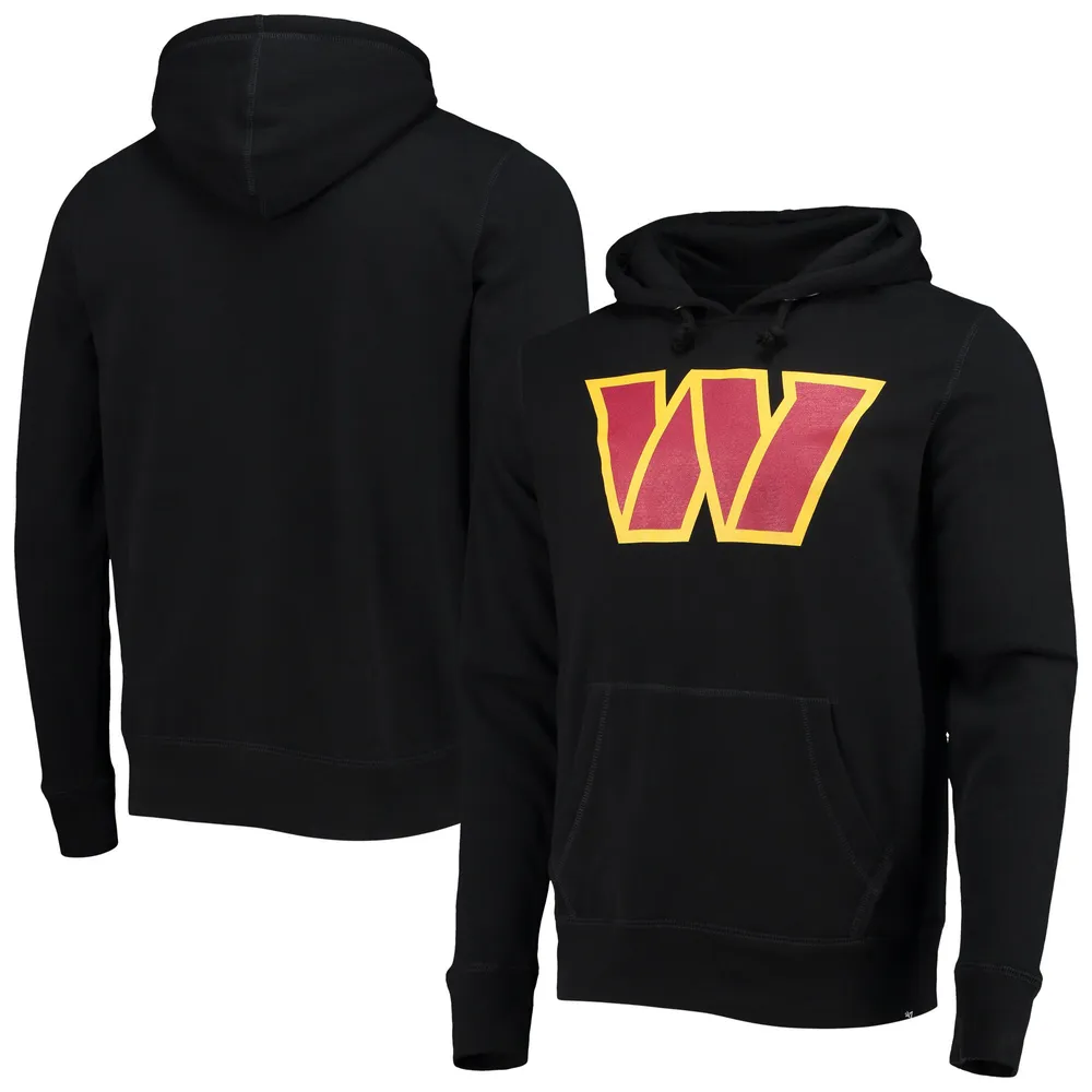 Men's '47 Black Washington Commanders Imprint Headline Pullover Hoodie