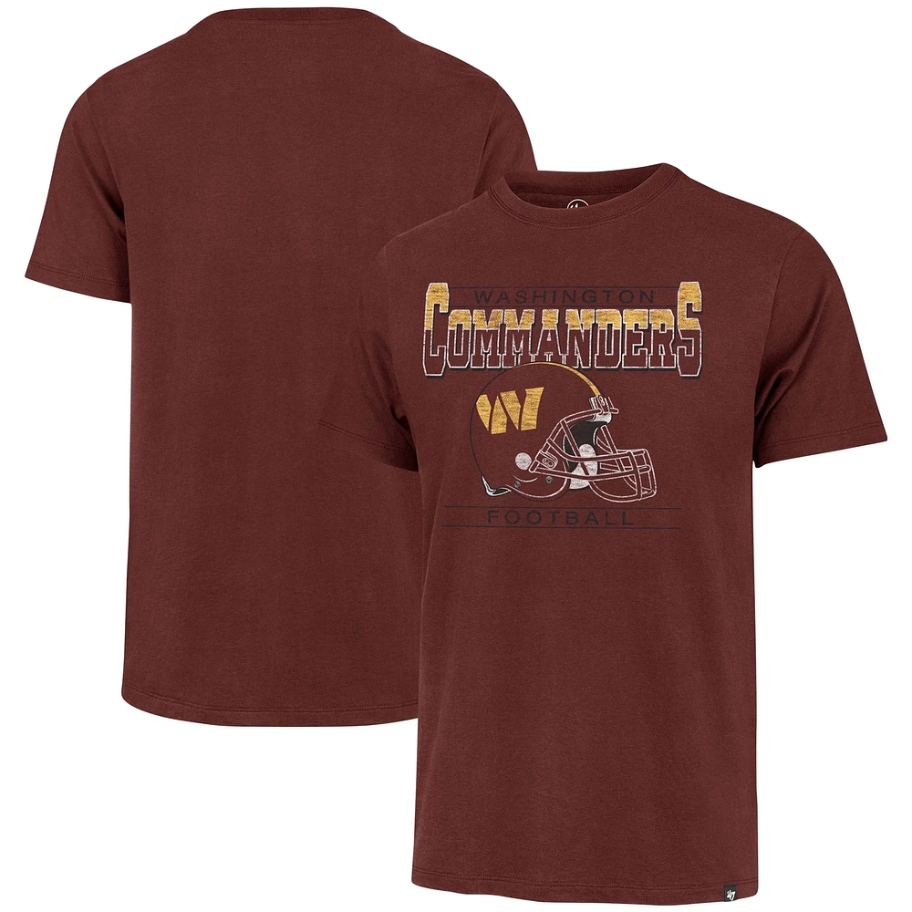 Men's '47 Burgundy Washington Commanders Gridiron Classics Time Lock Franklin T-Shirt