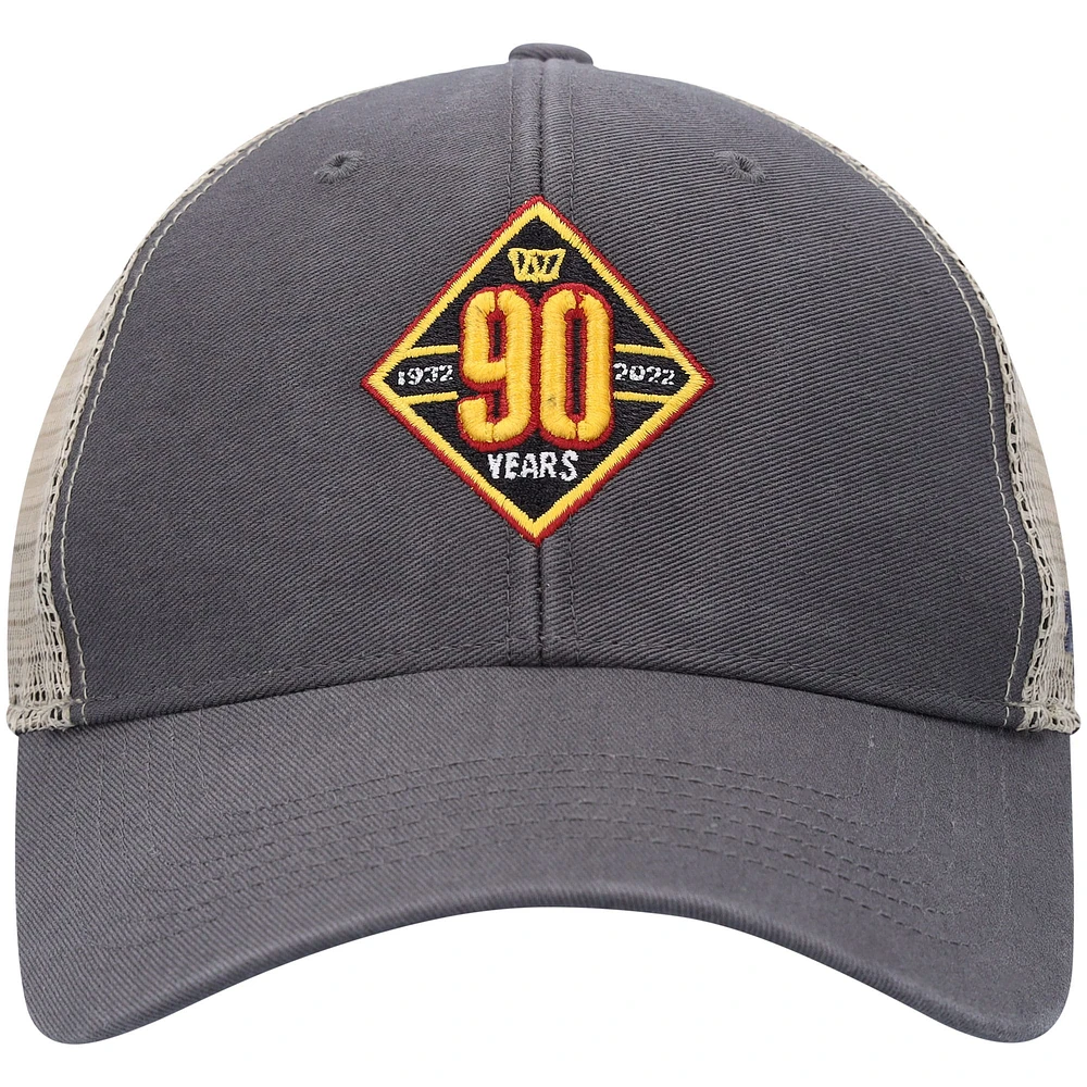 Casquette snapback de camionneur MVP '47 anthracite/naturel des Washington Commanders de la 90e saison pour hommes